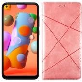 Чехол-книжка Lines Leather для Samsung A115/M115 Galaxy A11/M11 Розовый