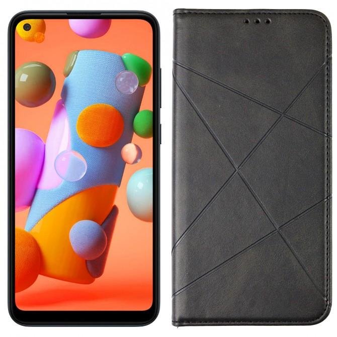 Чохол-книжка Lines Leather для Samsung A115/M115 Galaxy A11/M11 Black