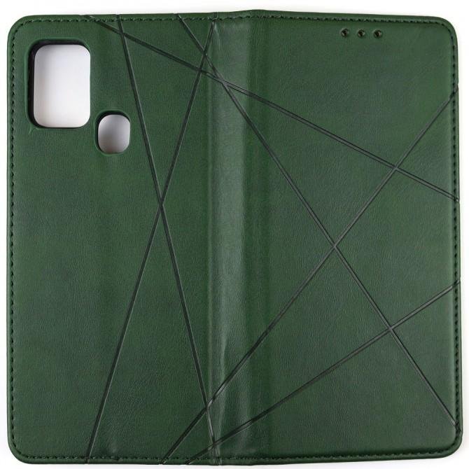 Чехол-книжка Lines Leather для Samsung A217 Galaxy A21s Green-2