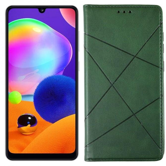 Чохол-книжка Lines Leather для Samsung A315 Galaxy A31 Green
