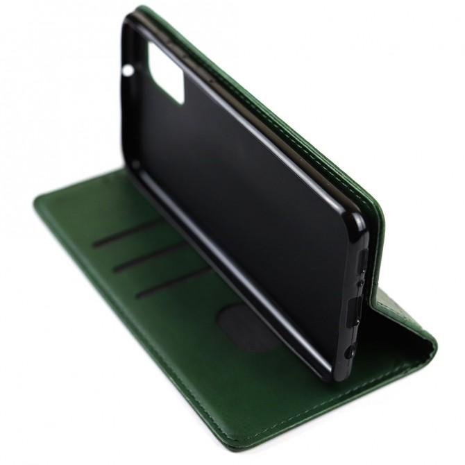 Чехол-книжка Lines Leather для Samsung A715 Galaxy A71 Green-4