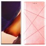 Чехол-книжка Lines Leather для Samsung N986 Galaxy Note 20 Ultra Pink