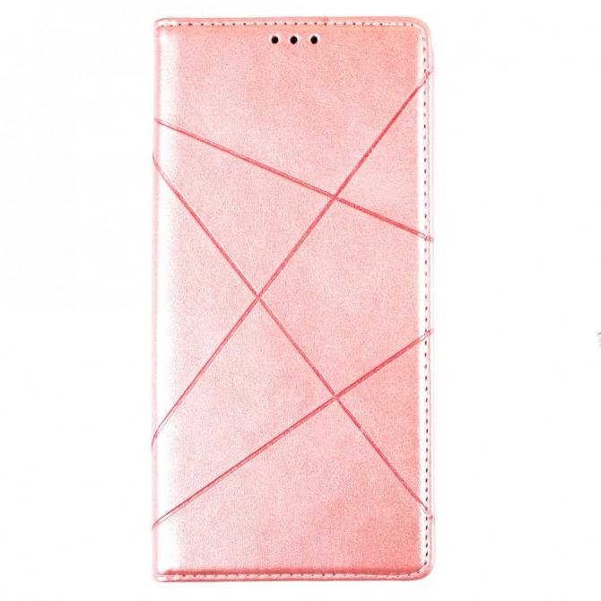 Чохол-книжка Lines Leather для Samsung N986 Galaxy Note 20 Ultra Pink-1