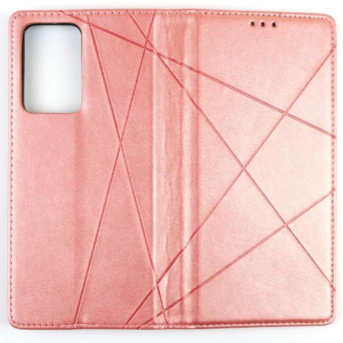 Чохол-книжка Lines Leather для Samsung N986 Galaxy Note 20 Ultra Pink-2