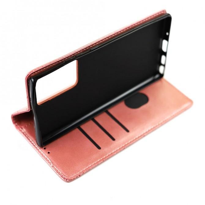 Чохол-книжка Lines Leather для Samsung N986 Galaxy Note 20 Ultra Pink-3