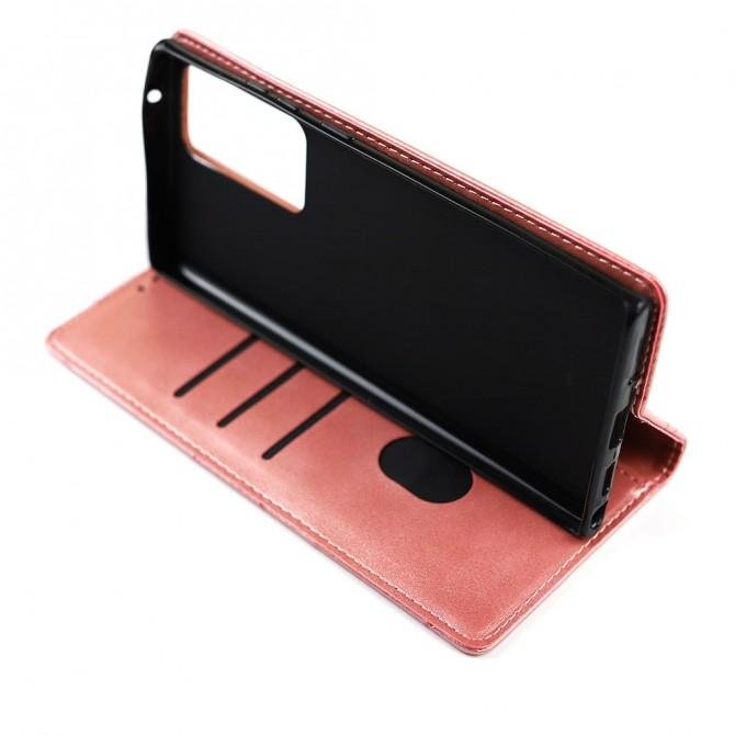 Чохол-книжка Lines Leather для Samsung N986 Galaxy Note 20 Ultra Pink-4
