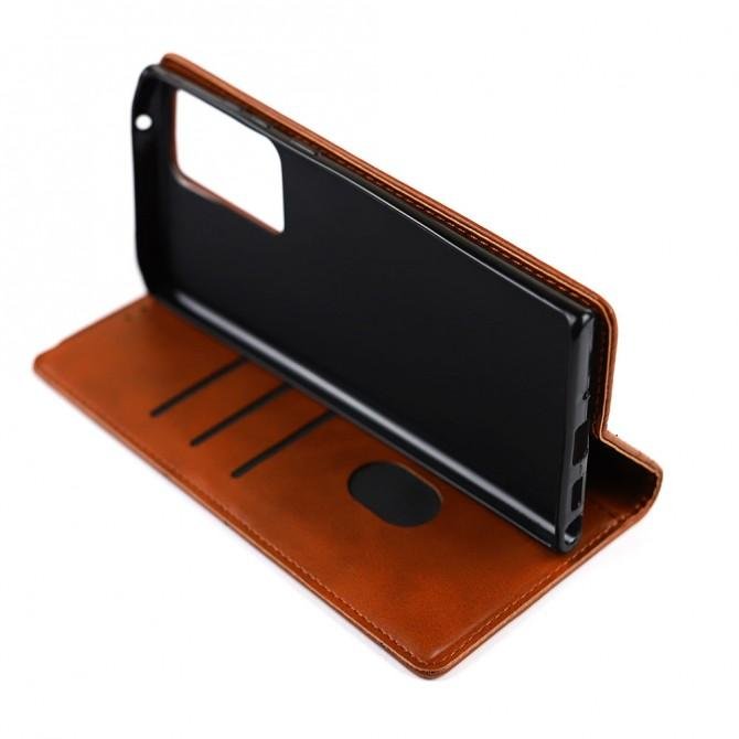 Чохол-книжка Lines Leather для Samsung N986 Galaxy Note 20 Ultra Brown-4