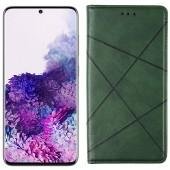 Чехол-книжка Lines Leather для Samsung G980 Galaxy S20 Green