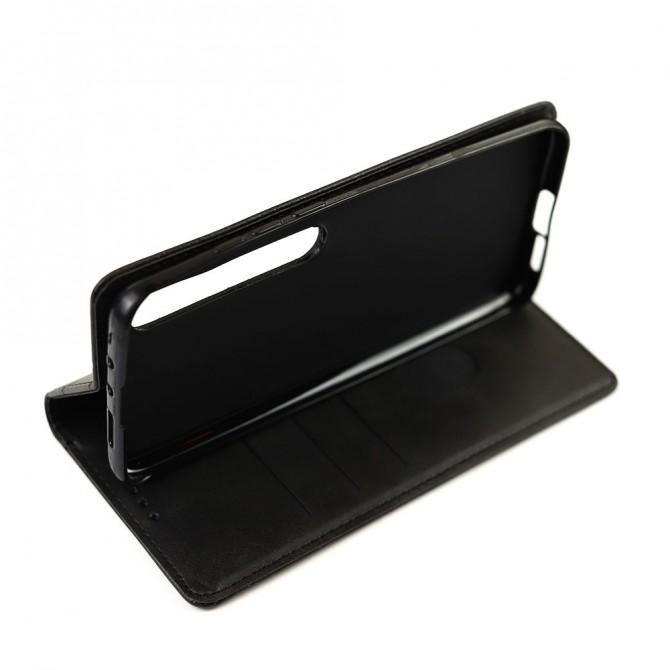 Чехол-книжка Lines Leather для Xiaomi Mi 10/Mi 10 Pro Black-3