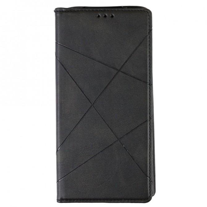 Чохол-книжка Lines Leather для Xiaomi Mi 10 Lite Black-1