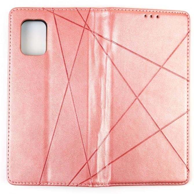 Чехол-книжка Lines Leather для Xiaomi Mi Note 10 Lite Pink-2