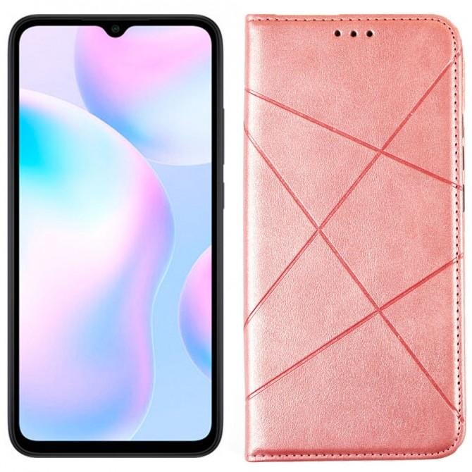 Чохол-книжка Lines Leather для Xiaomi Redmi 9A Pink