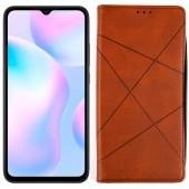 Чохол-книжка Lines Leather для Xiaomi Redmi 9A Brown