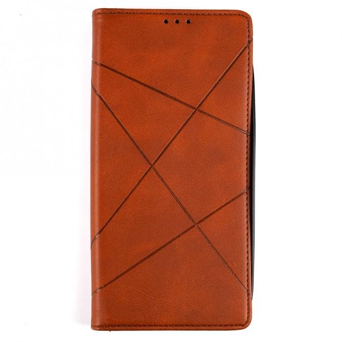Чохол-книжка Lines Leather для Xiaomi Redmi 9A Brown-1