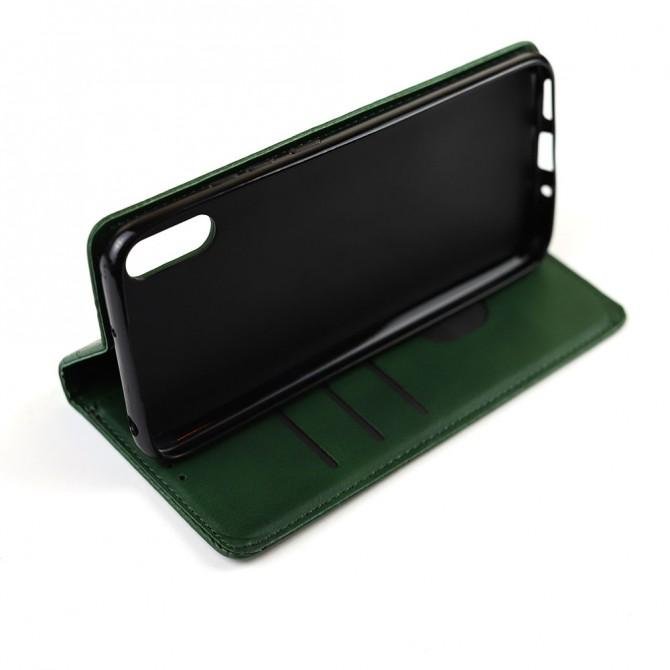Чехол-книжка Lines Leather для Xiaomi Redmi 9A Green-3
