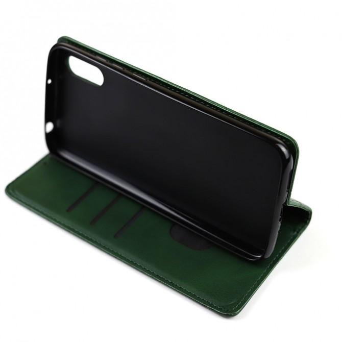 Чехол-книжка Lines Leather для Xiaomi Redmi 9A Green-4