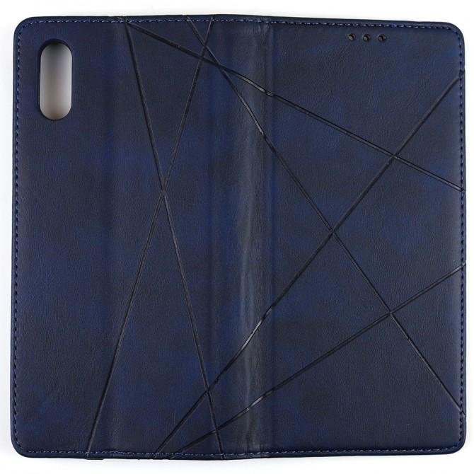 Чехол-книжка Lines Leather для Xiaomi Redmi 9A Blue-2