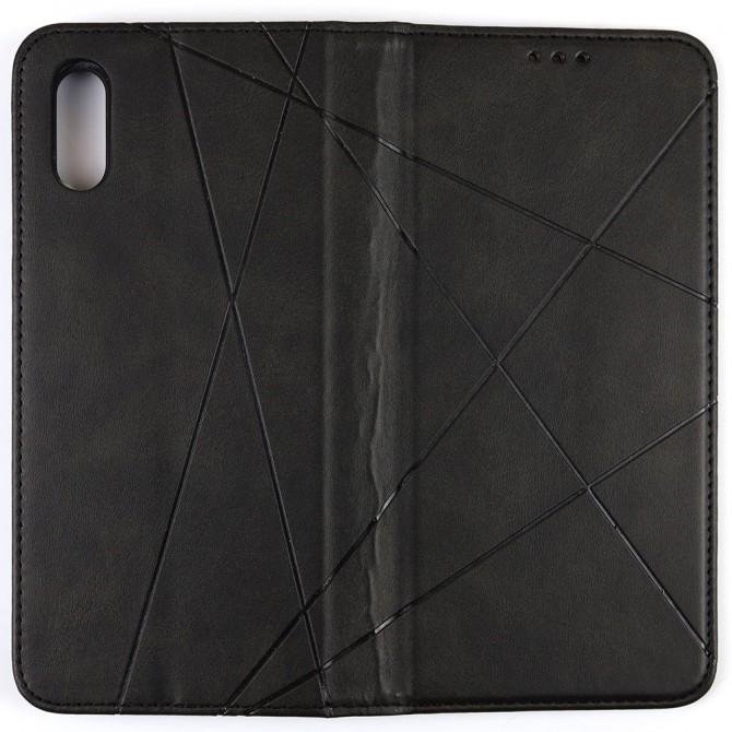 Чохол-книжка Lines Leather для Xiaomi Redmi 9A Black-2