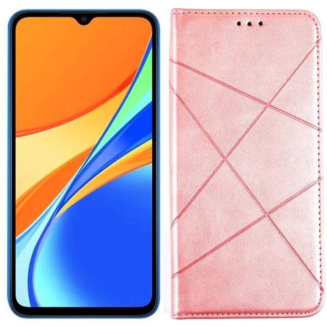Чехол-книжка Lines Leather для Xiaomi Redmi 9C Pink