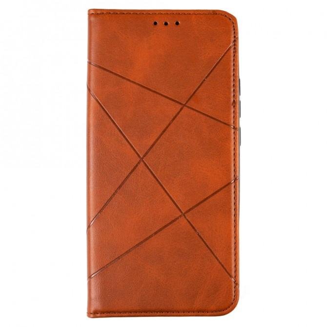 Чохол-книжка Lines Leather для Xiaomi Redmi 9C Brown-1