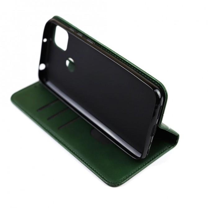 Чехол-книжка Lines Leather для Xiaomi Redmi 9C Green-4