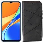 Чохол-книжка Lines Leather для Xiaomi Redmi 9C Black