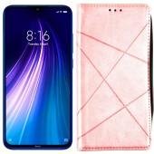 Чохол-книжка Lines Leather для Xiaomi Redmi Note 8T Pink