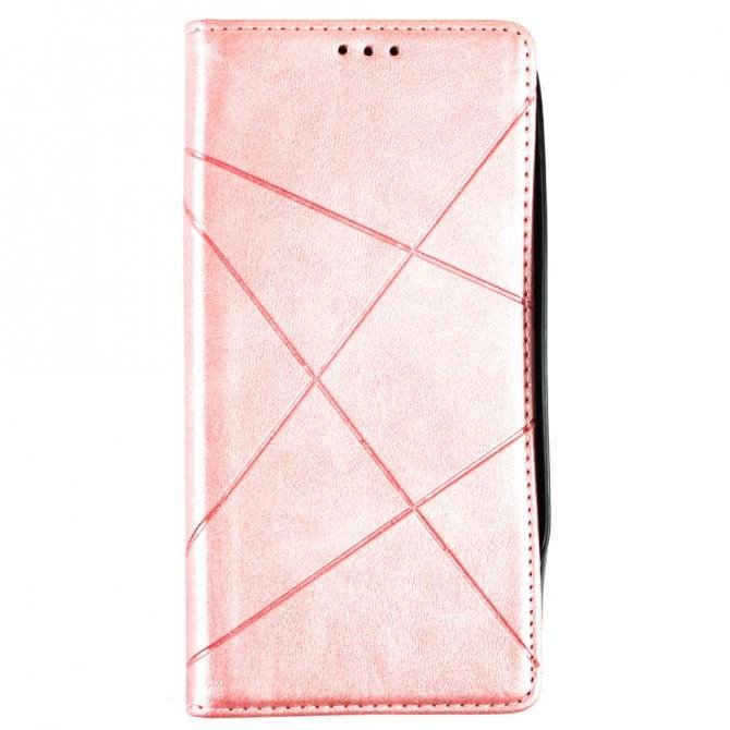 Чохол-книжка Lines Leather для Xiaomi Redmi Note 8T Pink-1