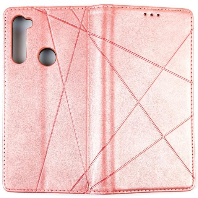 Чохол-книжка Lines Leather для Xiaomi Redmi Note 8T Pink-2