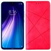 Чохол-книжка Lines Leather для Xiaomi Redmi Note 8T Hot Pink
