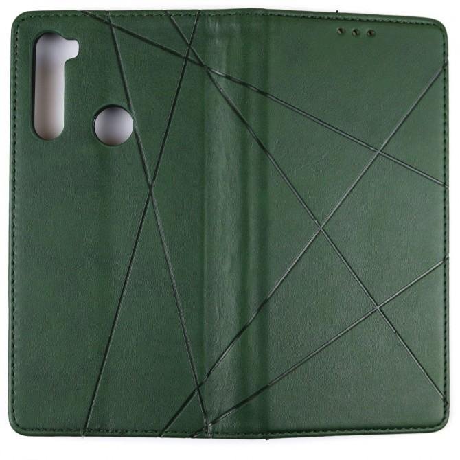 Чохол-книжка Lines Leather для Xiaomi Redmi Note 8T Green-2