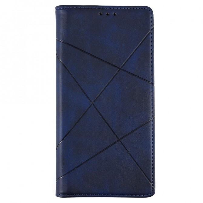 Чехол-книжка Lines Leather для Xiaomi Redmi Note 8T Blue-1