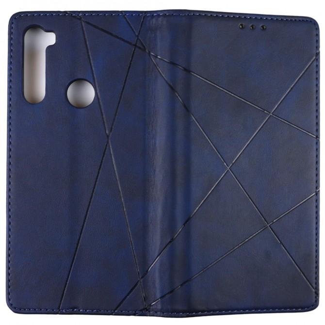 Чехол-книжка Lines Leather для Xiaomi Redmi Note 8T Blue-2