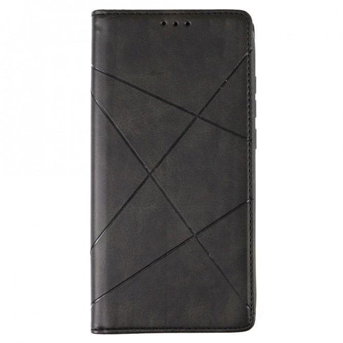 Чохол-книжка Lines Leather для Xiaomi Redmi Note 8T Black-1