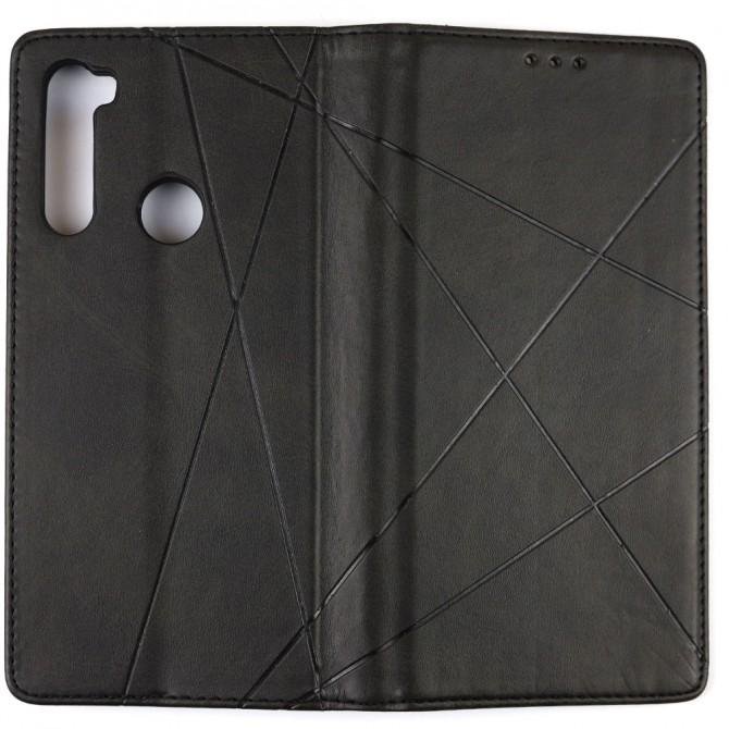 Чохол-книжка Lines Leather для Xiaomi Redmi Note 8T Black-2