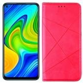Чохол-книжка Lines Leather для Xiaomi Redmi Note 9/Redmi 10X Hot Pink