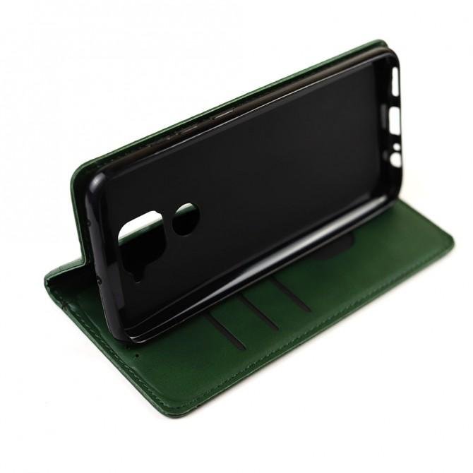 Чохол-книжка Lines Leather для Xiaomi Redmi Note 9/Redmi 10X Green-3