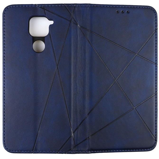 Чохол-книжка Lines Leather для Xiaomi Redmi Note 9/Redmi 10X Blue-2