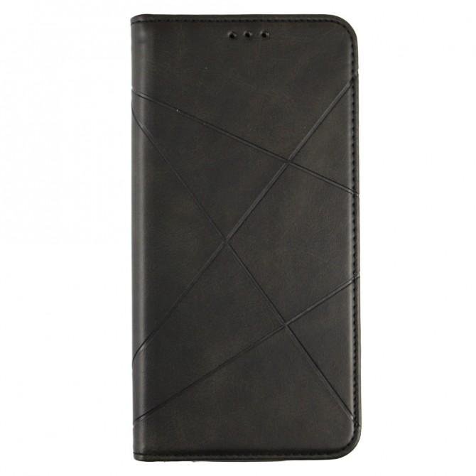 Чохол-книжка Lines Leather для Xiaomi Redmi Note 9/Redmi 10X Black-1