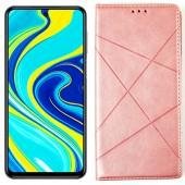 Чехол-книжка Lines Leather для Xiaomi Redmi Note 9s/Note 9 Pro Pink