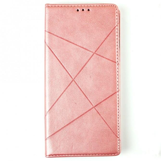 Чехол-книжка Lines Leather для Xiaomi Redmi Note 9s/Note 9 Pro Pink-1