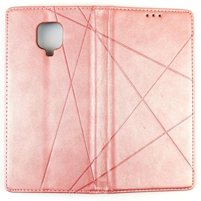 Чехол-книжка Lines Leather для Xiaomi Redmi Note 9s/Note 9 Pro Pink-2