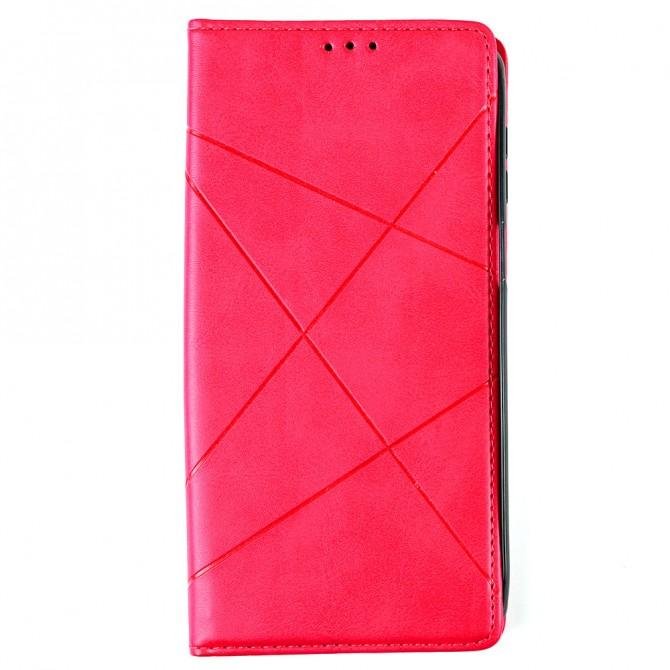 Чехол-книжка Lines Leather для Xiaomi Redmi Note 9s/Note 9 Pro Hot Pink-1