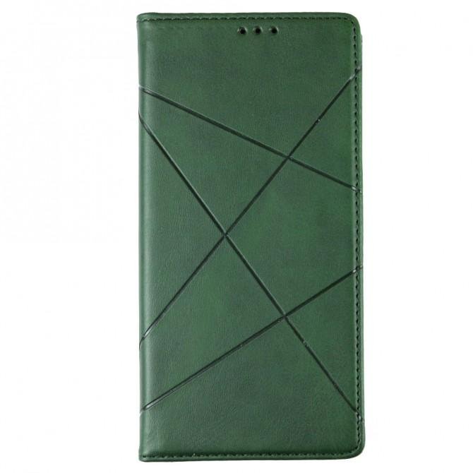 Чохол-книжка Lines Leather для Xiaomi Redmi Note 9s/Note 9 Pro Green-1
