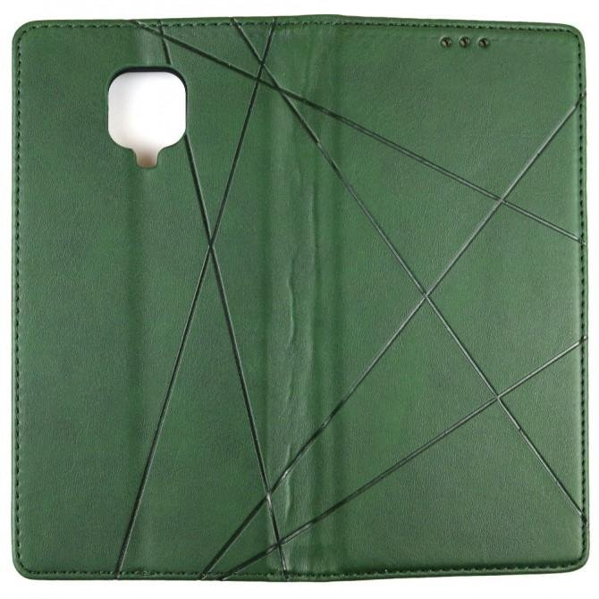 Чохол-книжка Lines Leather для Xiaomi Redmi Note 9s/Note 9 Pro Green-2