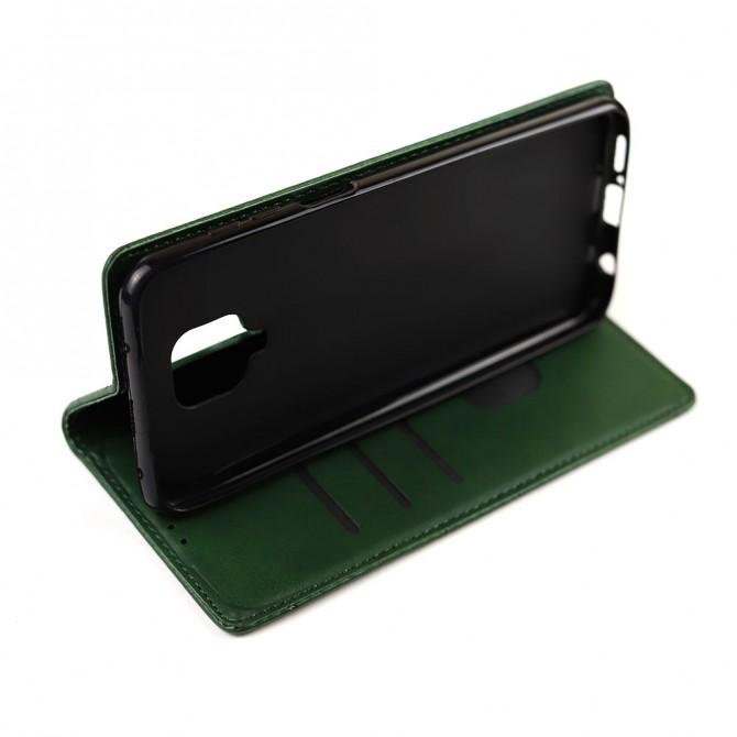 Чохол-книжка Lines Leather для Xiaomi Redmi Note 9s/Note 9 Pro Green-3