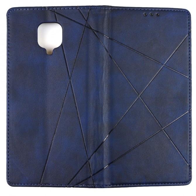 Чехол-книжка Lines Leather для Xiaomi Redmi Note 9s/Note 9 Pro Blue-2
