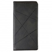 Чохол-книжка Lines Leather для Xiaomi Redmi Note 9s/Note 9 Pro Black Чохол-книжка Lines Leather для Xiaomi Redmi Note 9s/Note 9 Pro Black