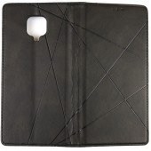 Чохол-книжка Lines Leather для Xiaomi Redmi Note 9s/Note 9 Pro Black Чохол-книжка Lines Leather для Xiaomi Redmi Note 9s/Note 9 Pro Black