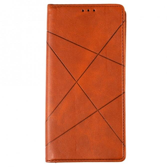 Чехол-книжка Lines Leather для Xiaomi Redmi Note 9s/Note 9 Pro Brown-1